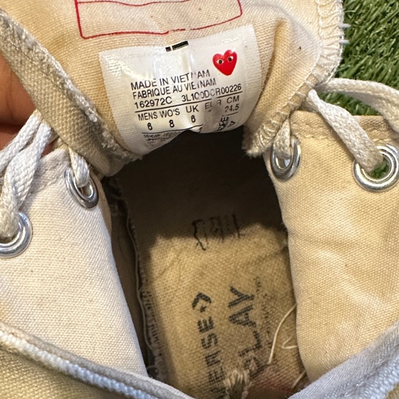 Comme Des Garcons X Converse All Star White High Top Sneakers - Picture 10 of 10